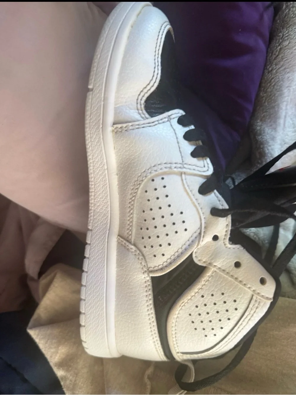 Jordan Kids Black & White High-Top Basketball Sneakers
